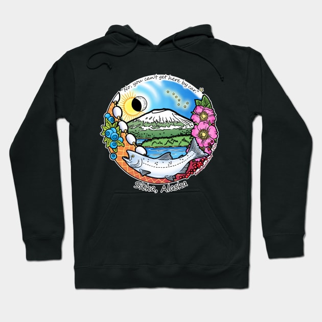 Sitka is on an Island Hoodie by Raven's Random